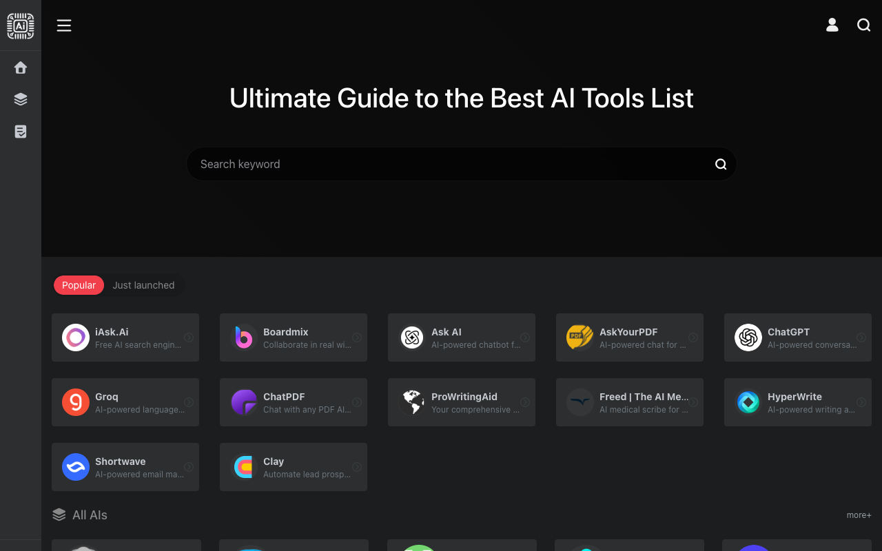 Best AI Tools List - Explore the Ultimate AI Tools Hub AI Technology