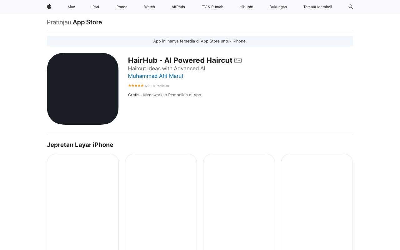 Hairhub - AI Powered Haircut - Personalized Hair Advice and Inspiration