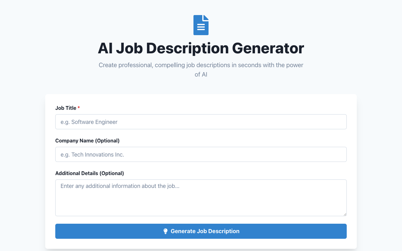 Job Description AI - Streamline Your Job Description Process