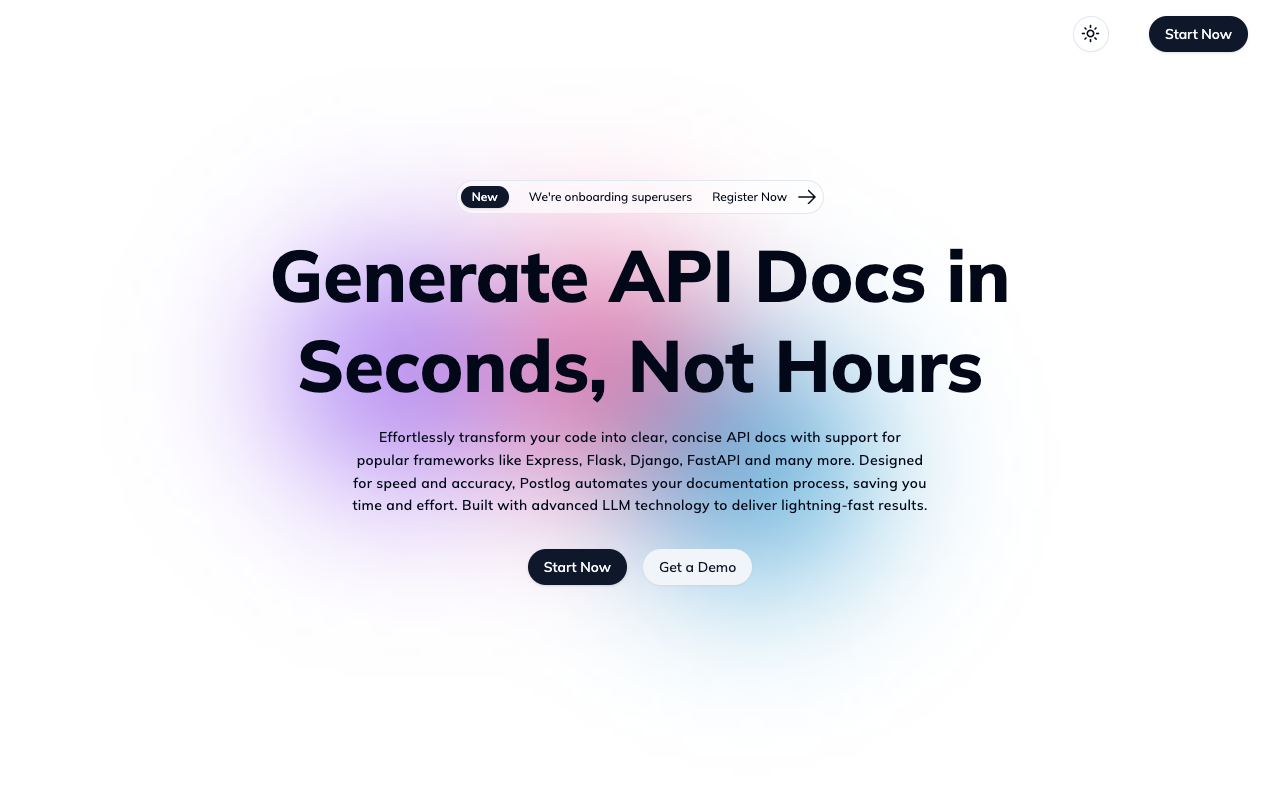 Postlog - Simplify API Documentation with Lightning Speed