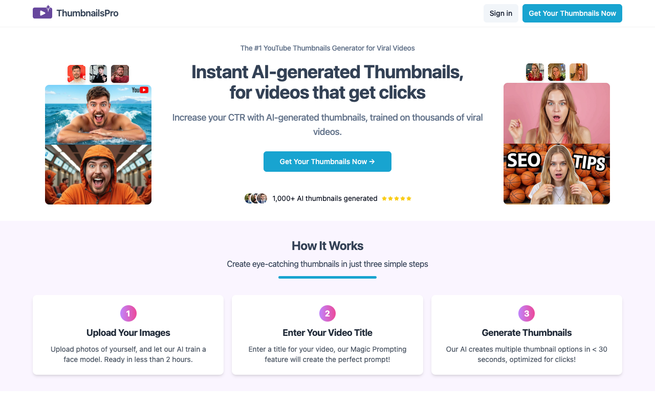 ThumbnailsPro - Your Ultimate YouTube Thumbnail Generator