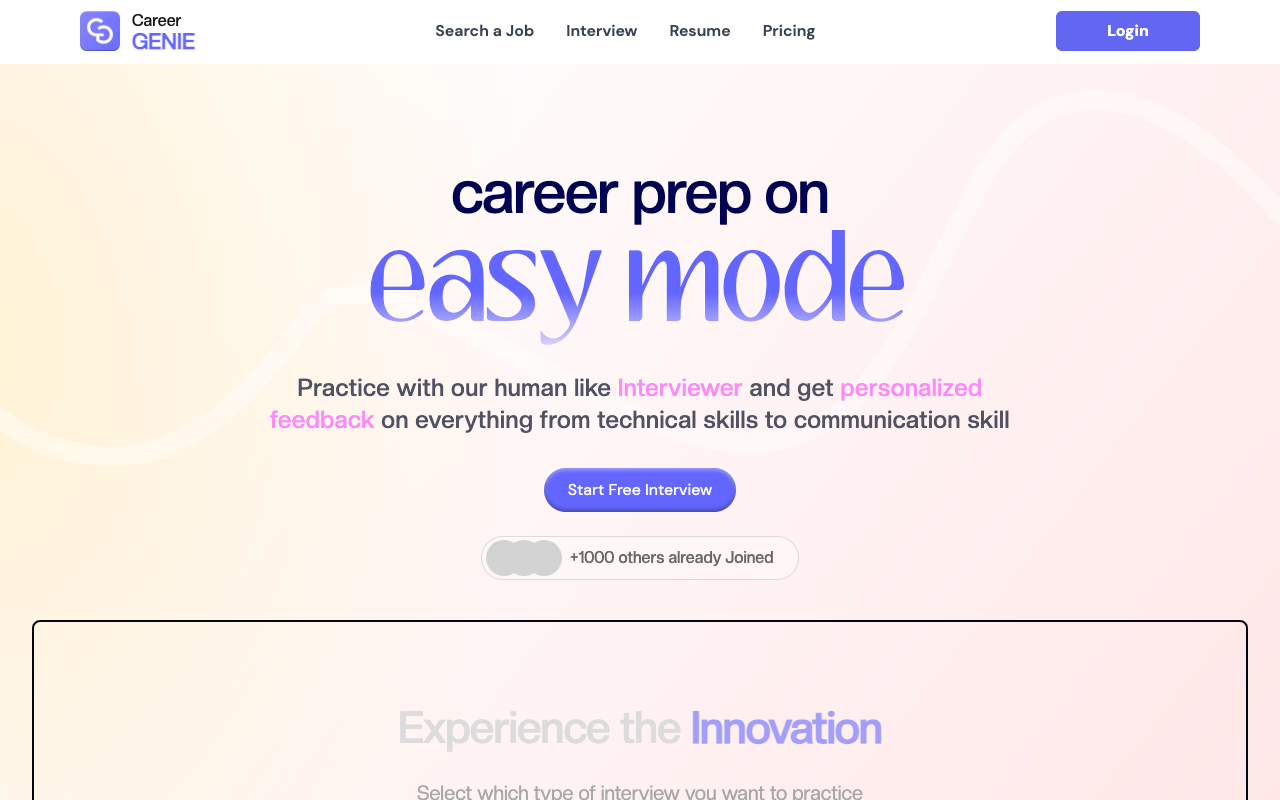 CareerGenie - Simplifying Job Search with AI Technology