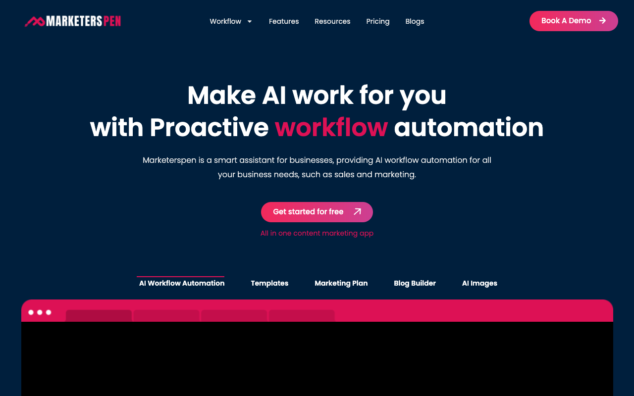 MarketersPen - Revolutionizing Content Marketing with AI Workflow Automation