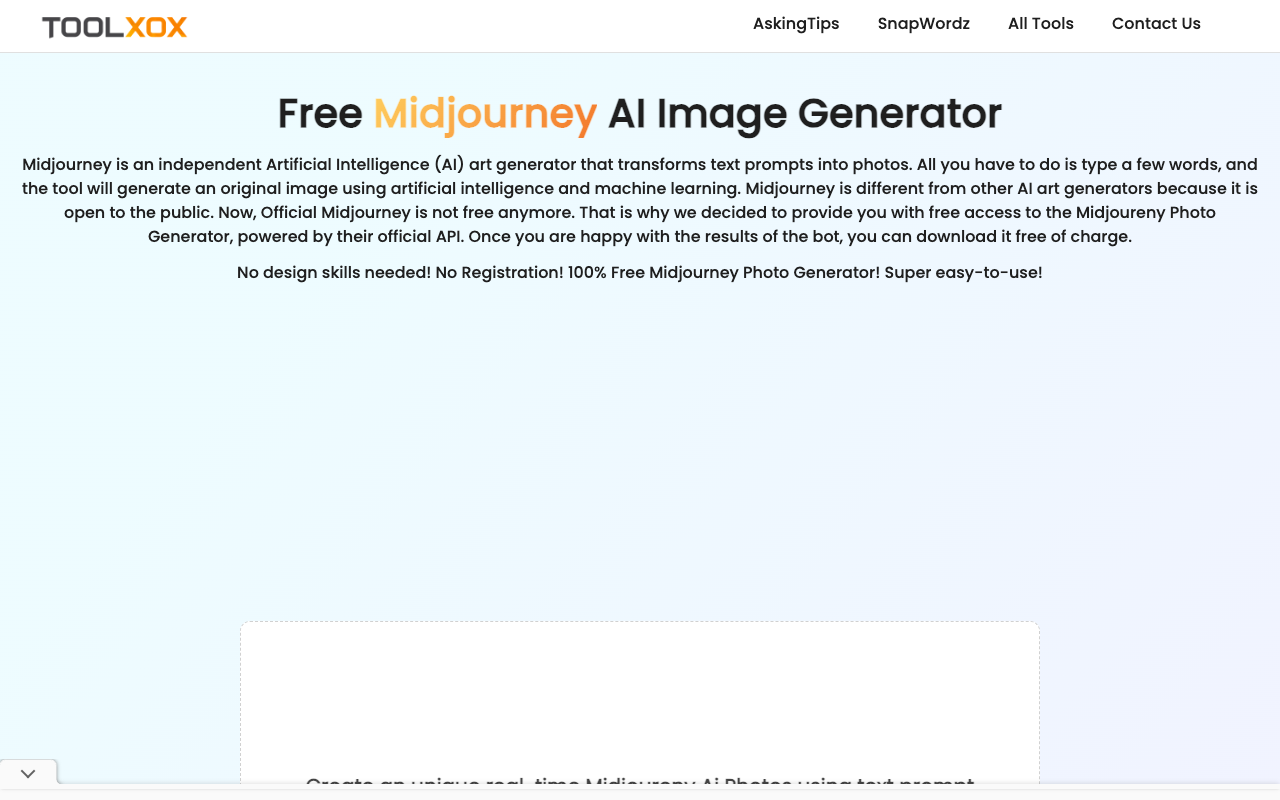 Midjourney Image Generator - Create Stunning Images with AI
