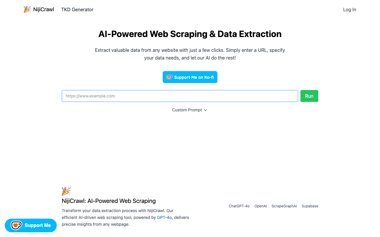 NijiCrawl - AI-Powered Web Scraping for Precise Data Extraction