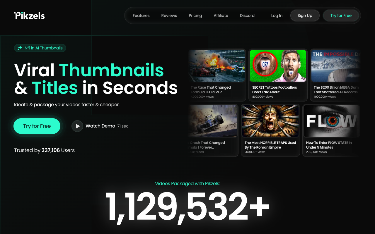 Pikzels - Transforming Video Ideas into Viral Thumbnails & Titles