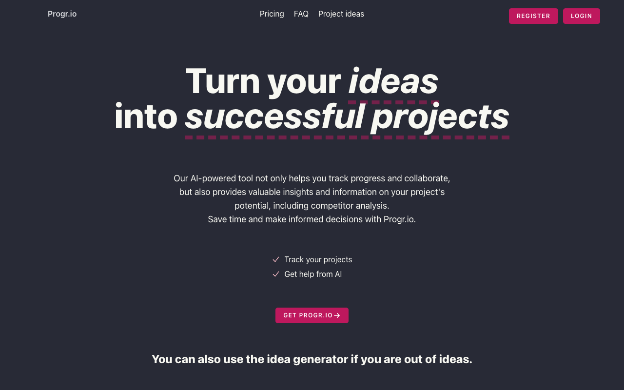 Progr.io - Daily AI-Generated Ideas & Weekly Inspiration