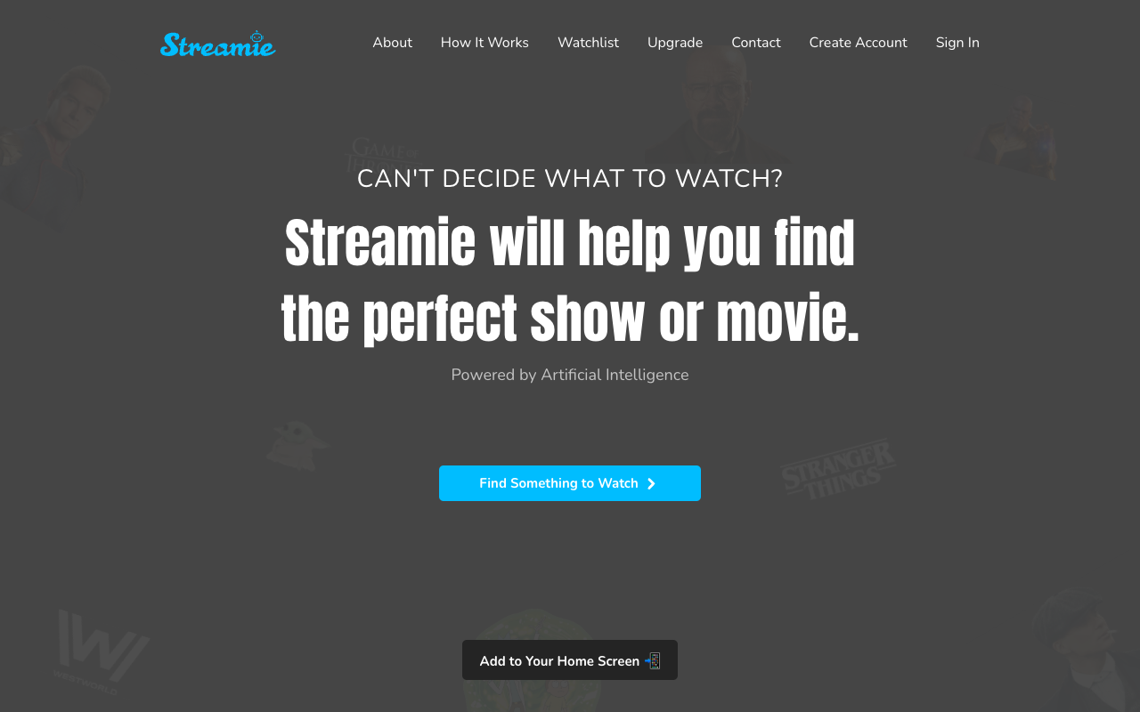 Streamie AI - Personalized TV Show and Movie Recommendations