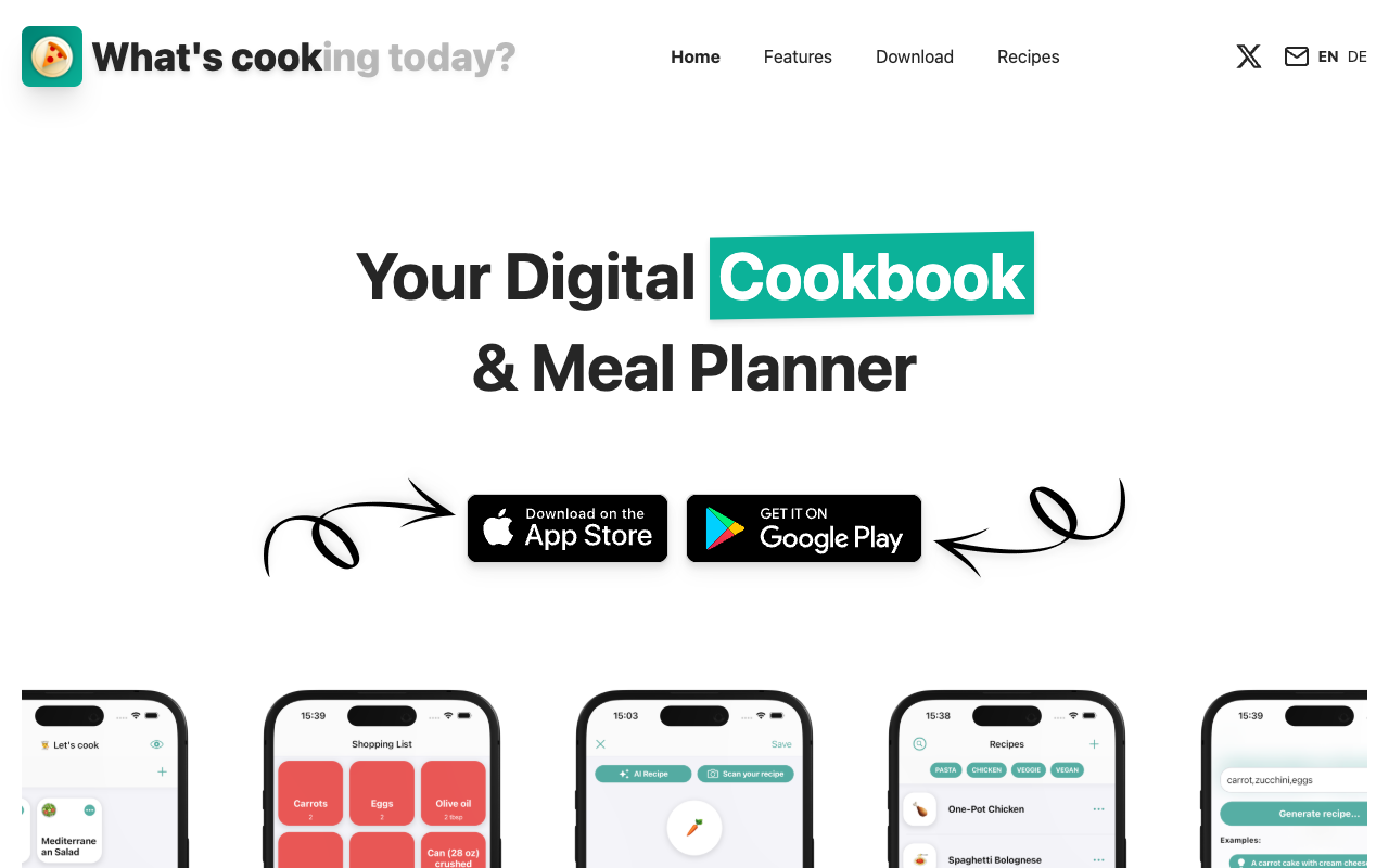 WhatsCook - Meal Planner & Recipes: Reduce Food Waste with AI-Powered Weekly Menus