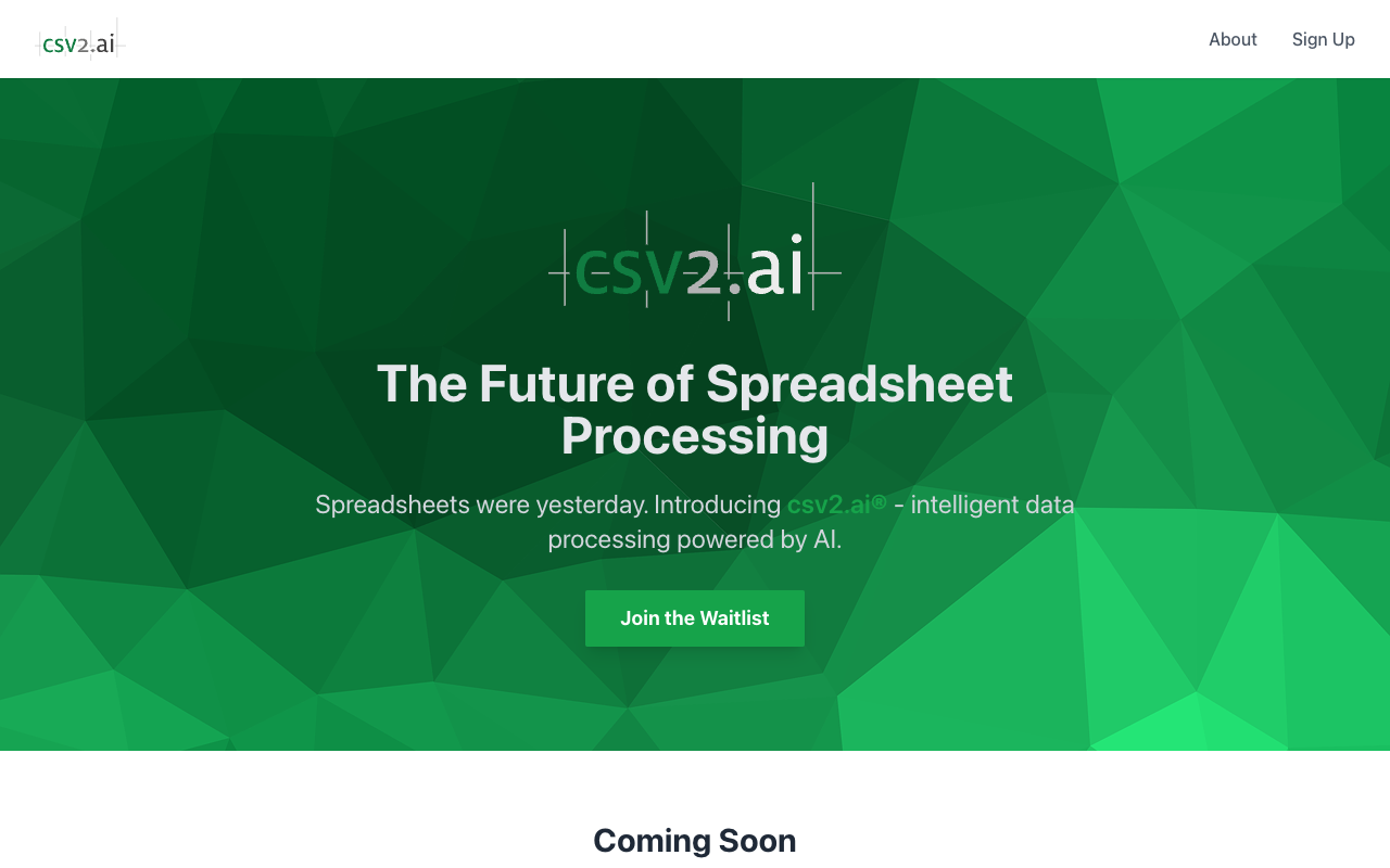 csv2ai - Revolutionize CSV Processing with AI-Powered Tools