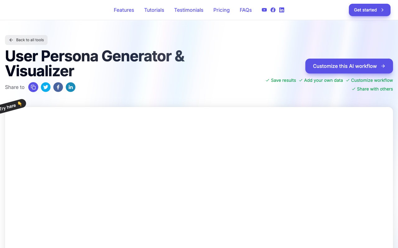 Lia AI - Simplify User Persona Creation with AI