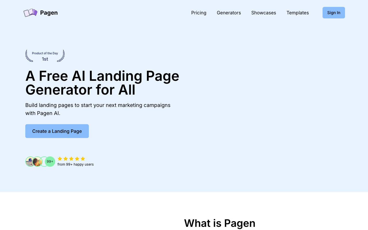 Pagen - Simplify Landing Page Creation with AI