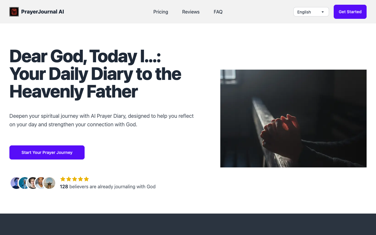 PrayerJournal AI - Enhance Your Spiritual Connection with AI Assistance
