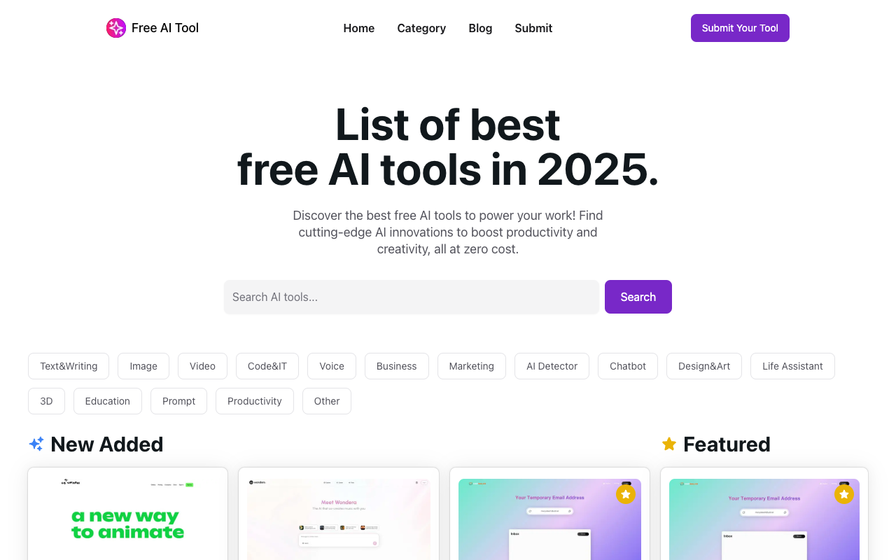 Free AI Tool - Explore the Best Free AI Tools of 2024