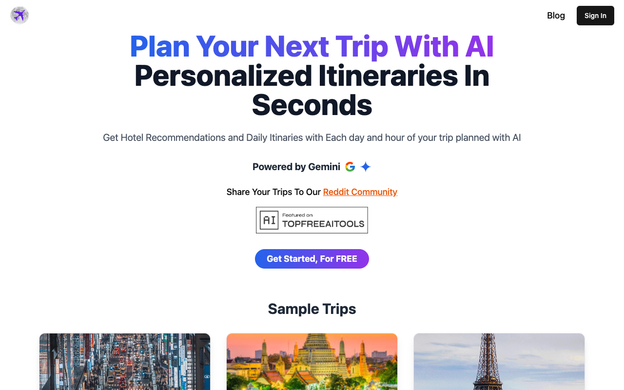 Moon Trip - Your Instant AI Travel Planner