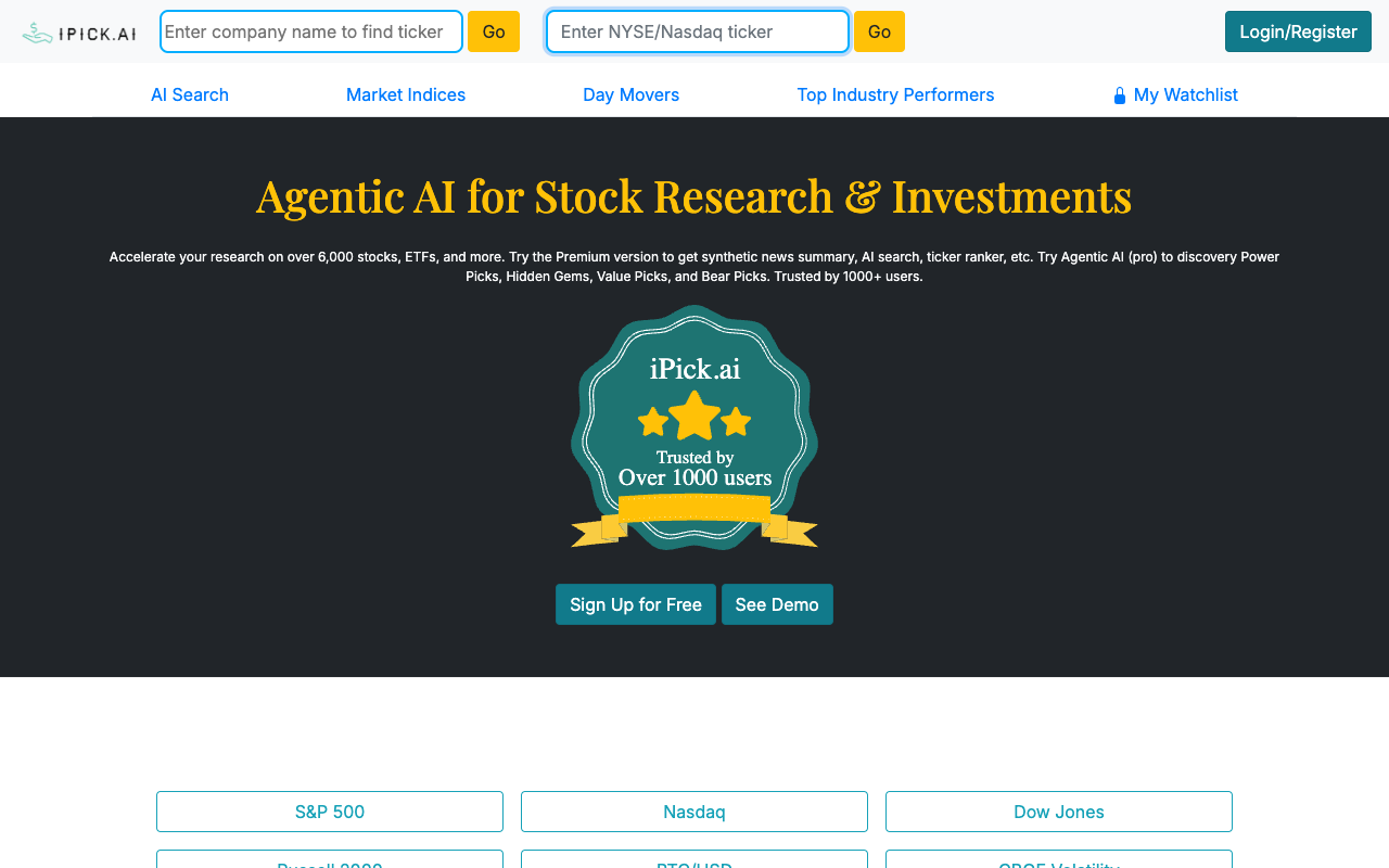 iPick.ai - Revolutionizing Investment Research with AI Insights