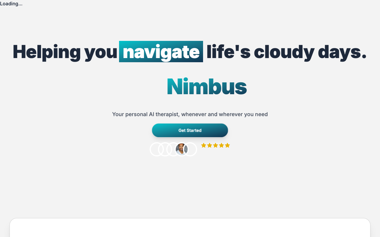 Nimbus - Your Personal AI Therapist for On-demand Support