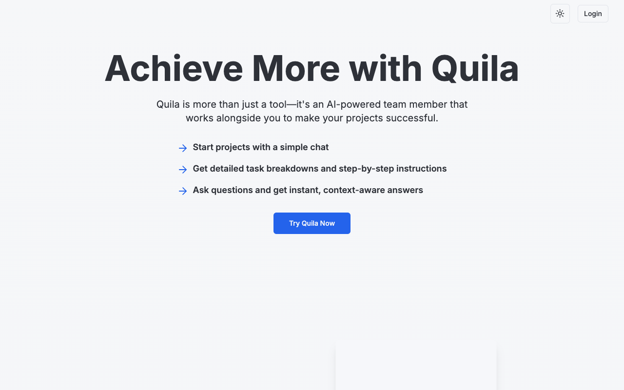 Quila - Your AI-powered project sidekick and planner