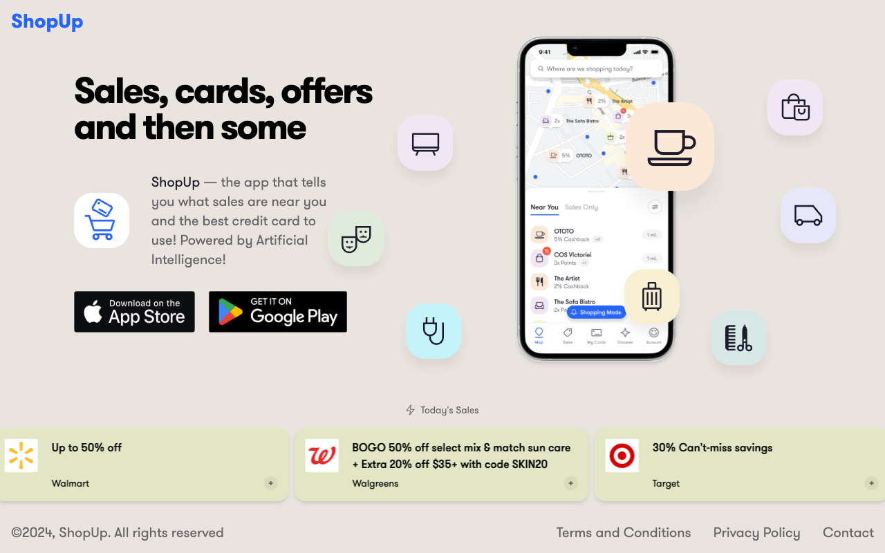 ShopUp App - Discover Nearby Sales with AI Recommendations
