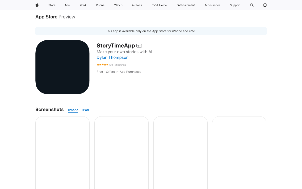 Story Time App - Personalized Story Creation with an A.I. Assistant