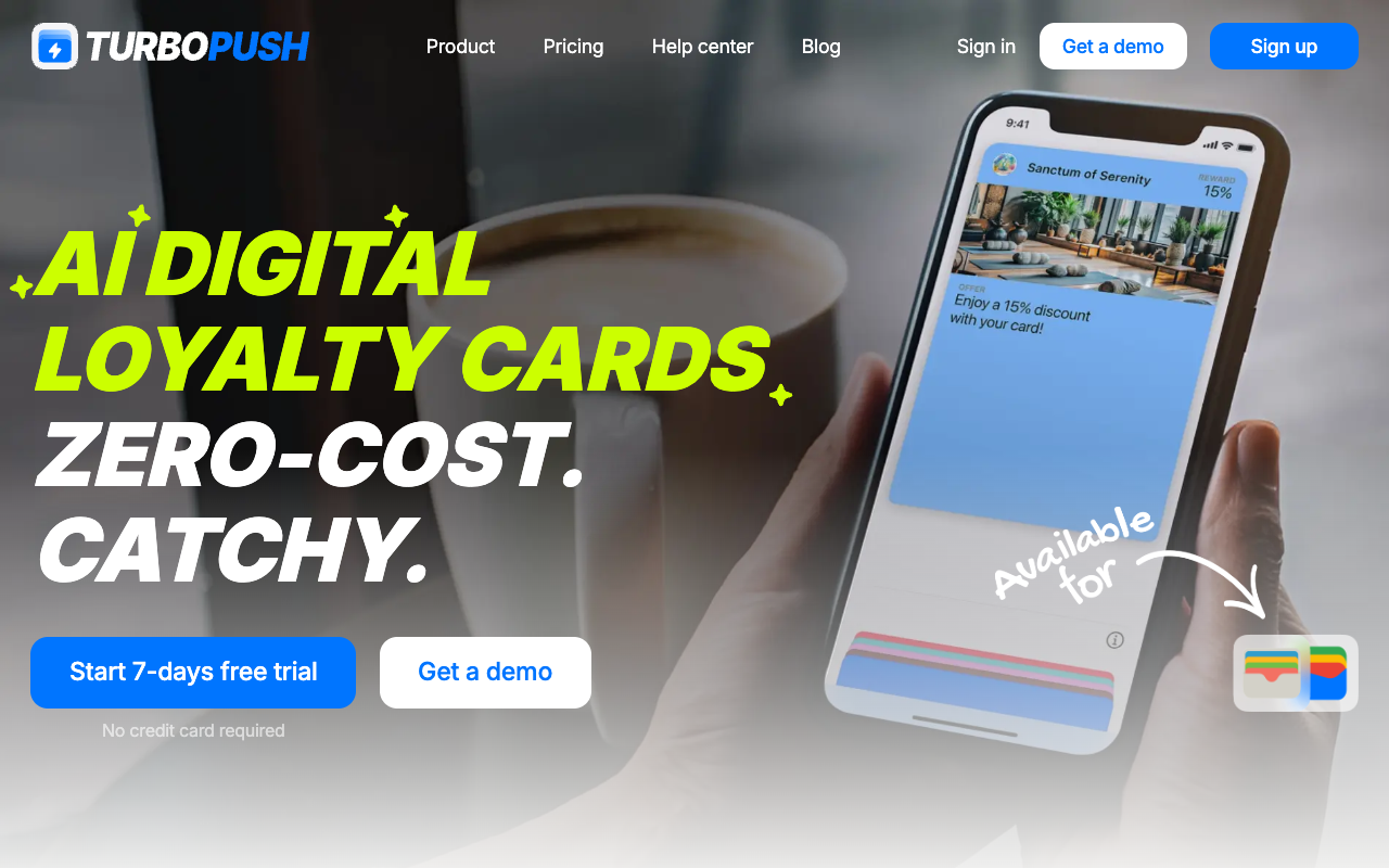 TurboPush - AI Loyalty Cards for Customer Retention