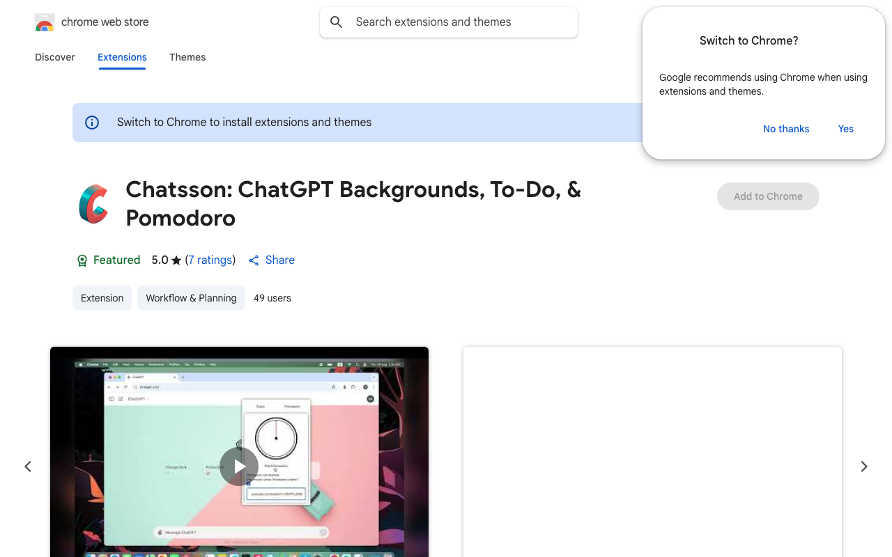 Chatsson - Enhance Your ChatGPT Experience with Custom Backgrounds and Productivity Tools
