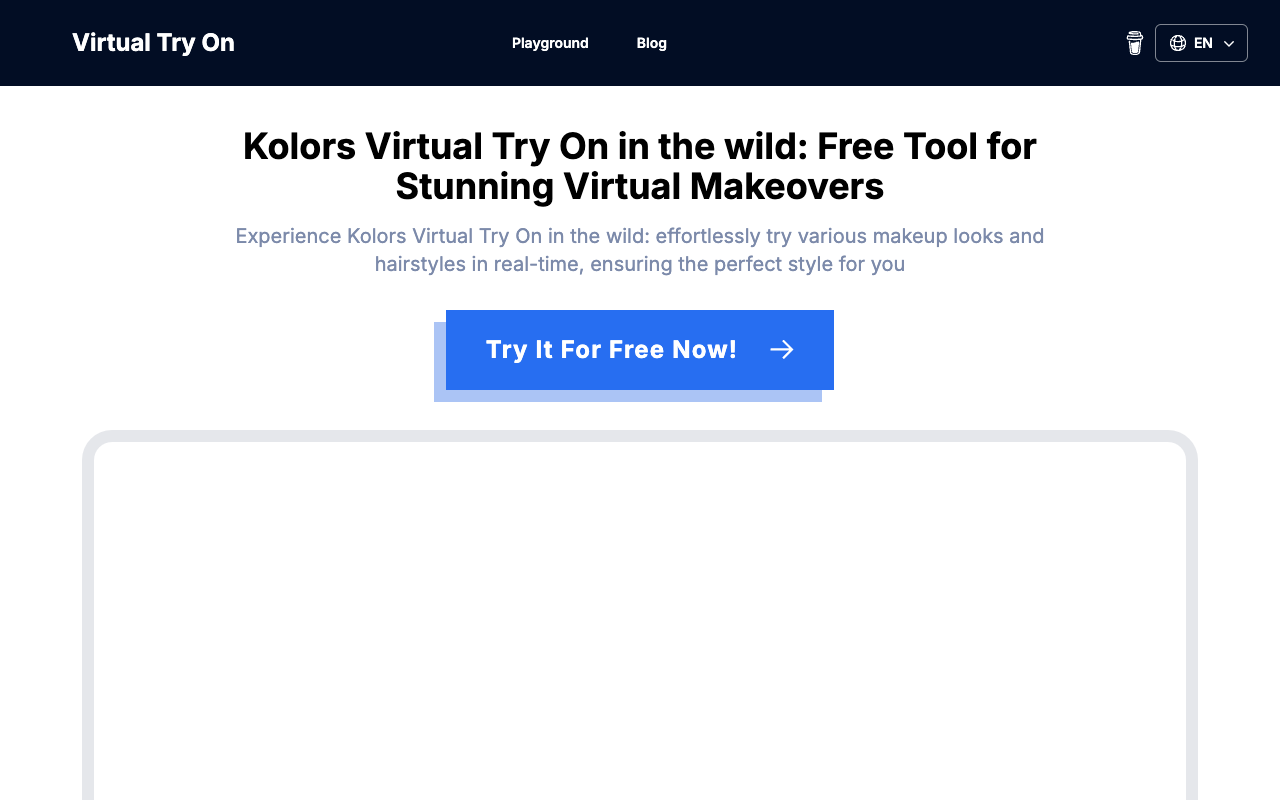 Kolors Virtual Try On AI - Your Virtual Makeup and Hairstyle Companion