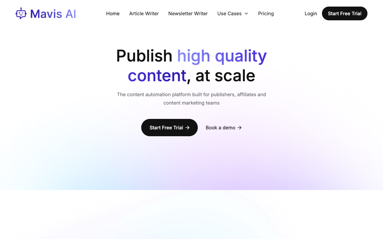 Mavis AI - Streamline Content Production with Automation