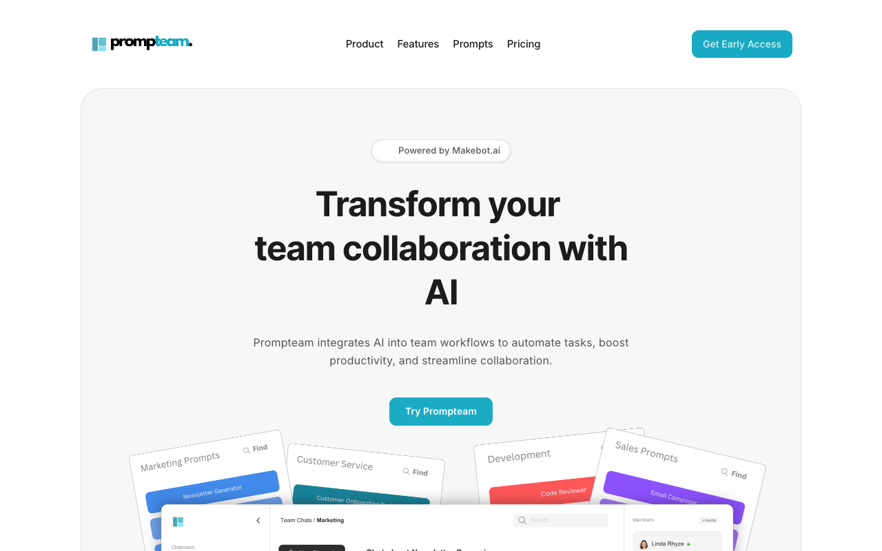 Prompteam - Revolutionizing Collaboration with AI