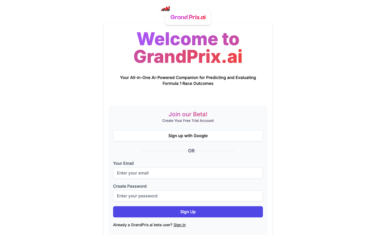 Grand Prix.ai - Your Ultimate AI Companion for F1 Race Predictions