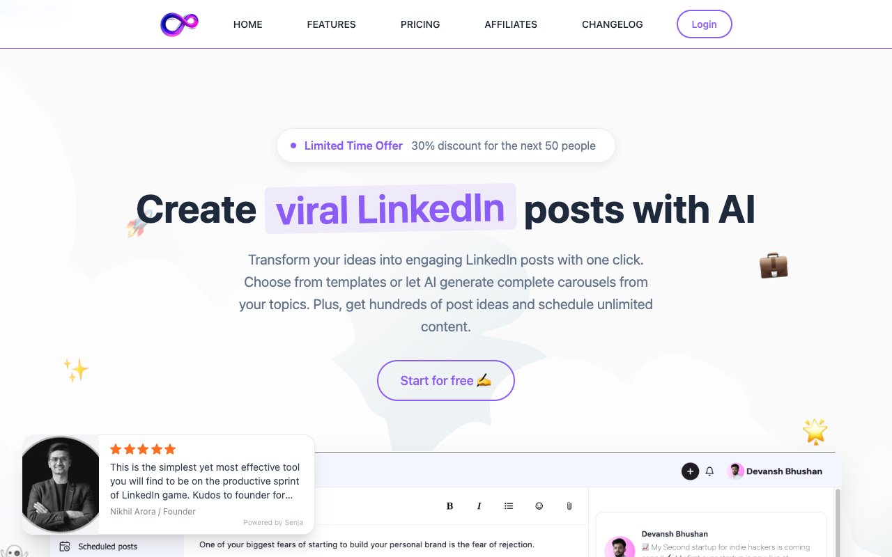 Growfol - Effortlessly Create LinkedIn Content and Expand Your Audience
