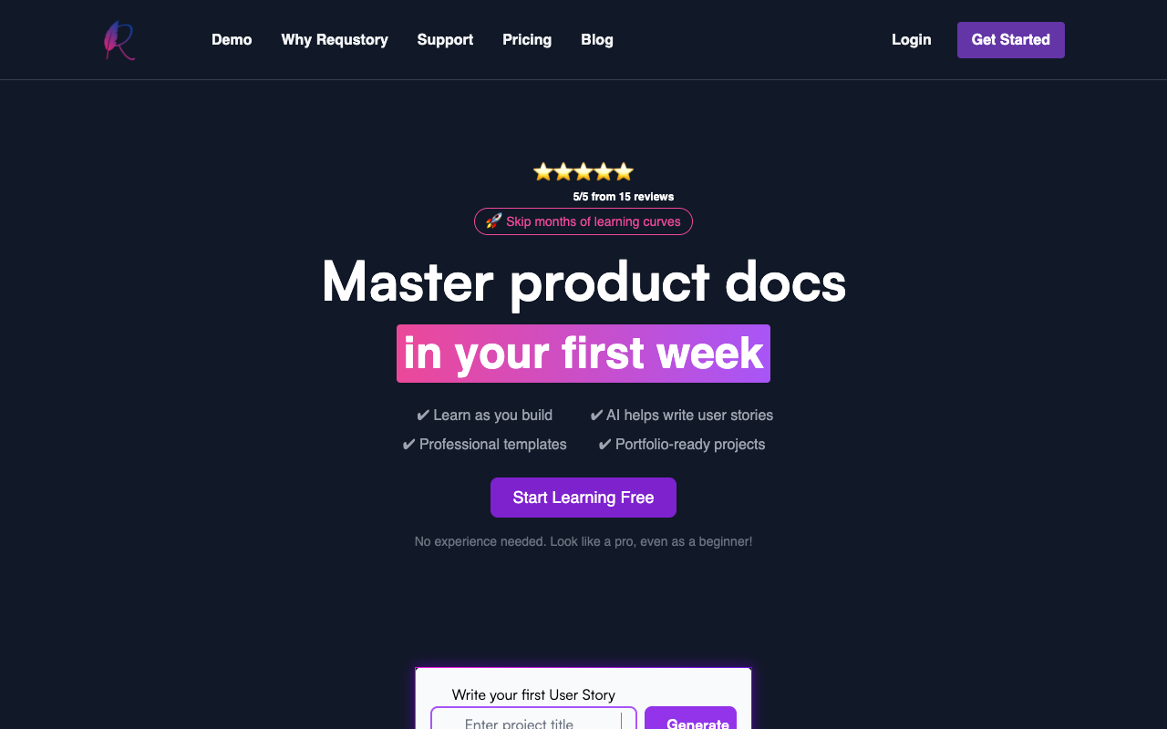 Requstory - Simplify Idea Implementation with AI-Driven User Stories & Process Maps