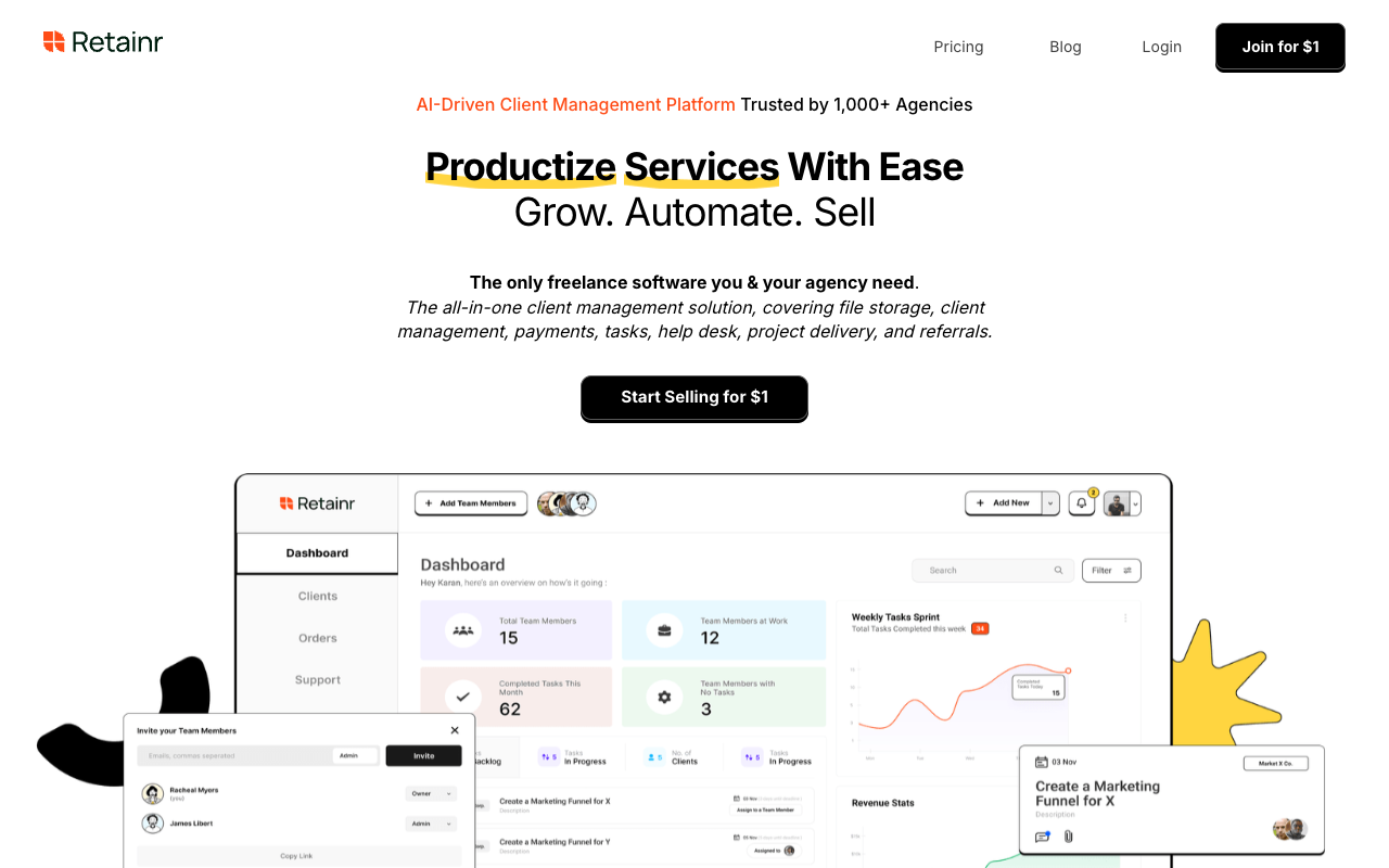 Retainr.io v2 - Revolutionizing Client Management for Creative Agencies