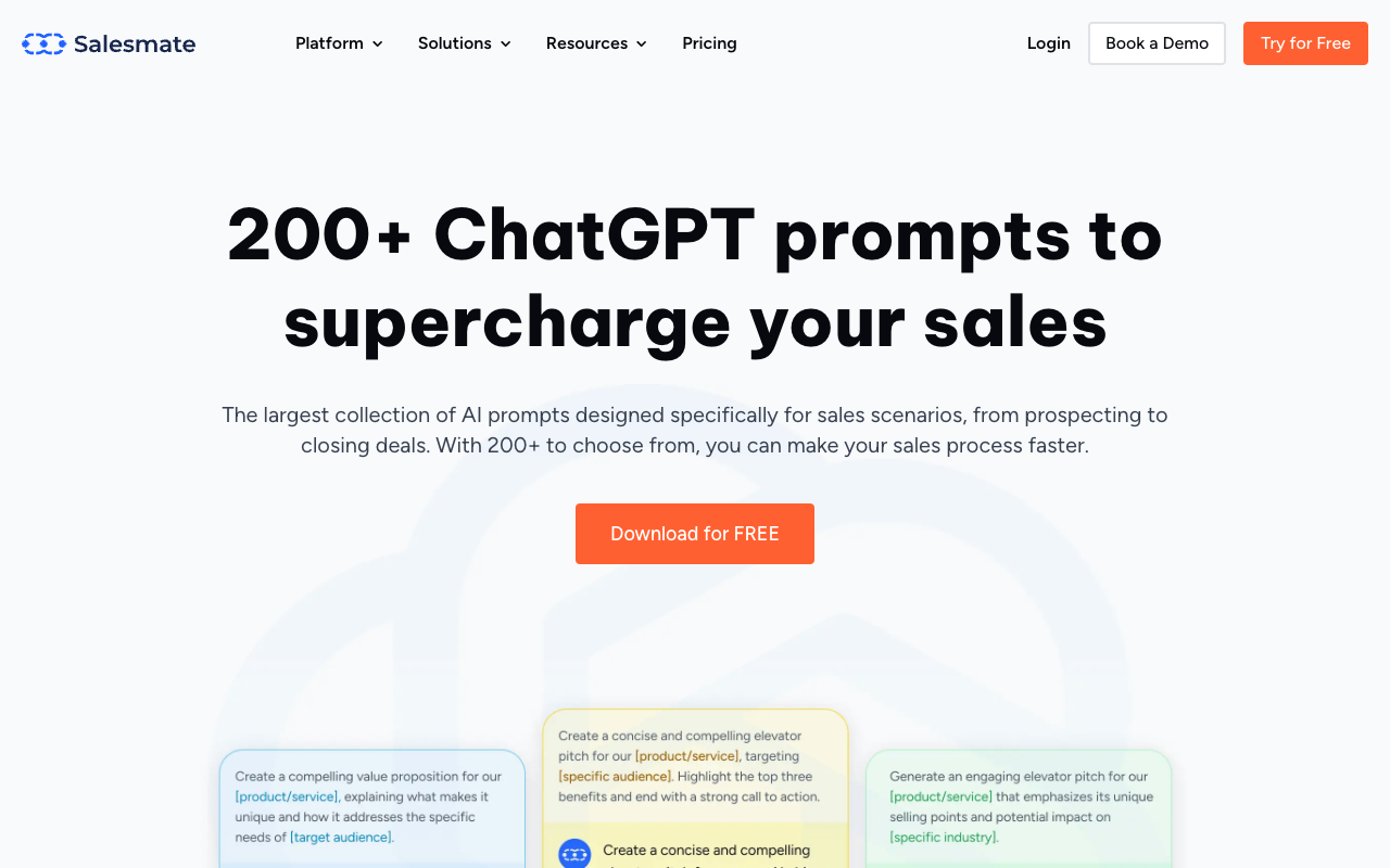 Salesmate ChatGPT Prompts - Enhance Your Sales Strategy with AI