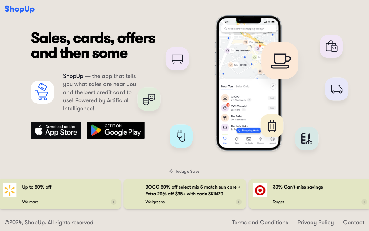ShopUp App - Discover Local Sales and Credit Card Offers