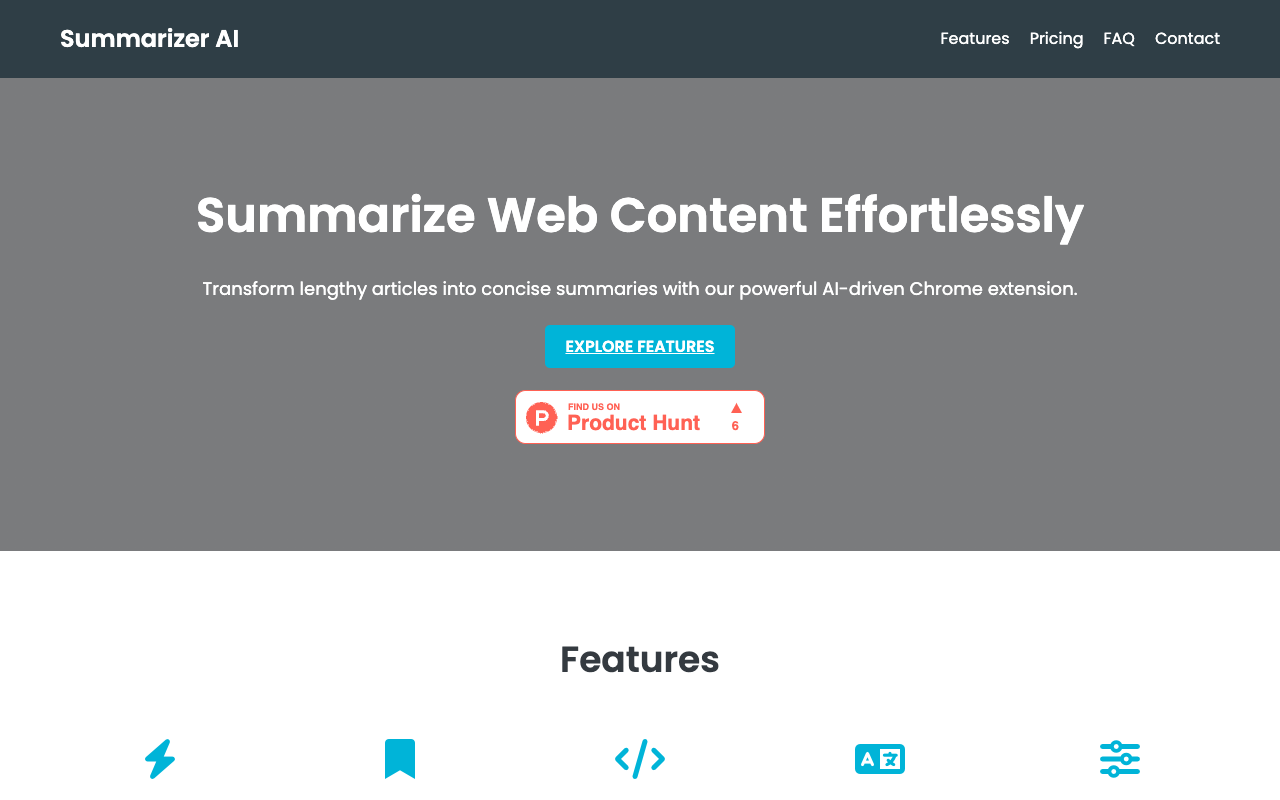Summarizer AI - Efficiently Summarize Online Content with AI Technology AI Technology