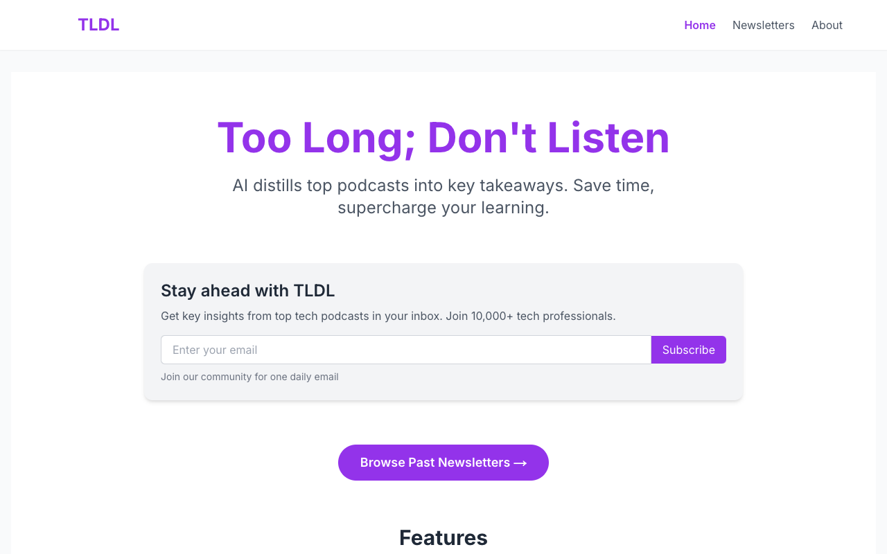 TLDL - AI-Powered Insights from Top Tech, Business, and VC Podcasts AI Tech Business