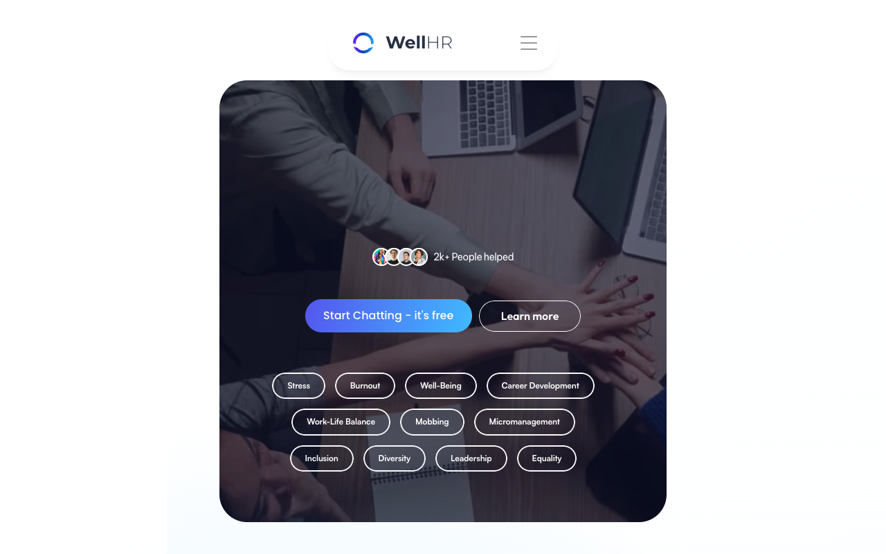 WellHR.org - Transforming Workplace Communication with AI-driven Well-being Support