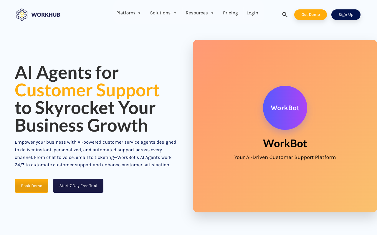 WorkBot - AI Solution for Customer Support and Data Analysis
