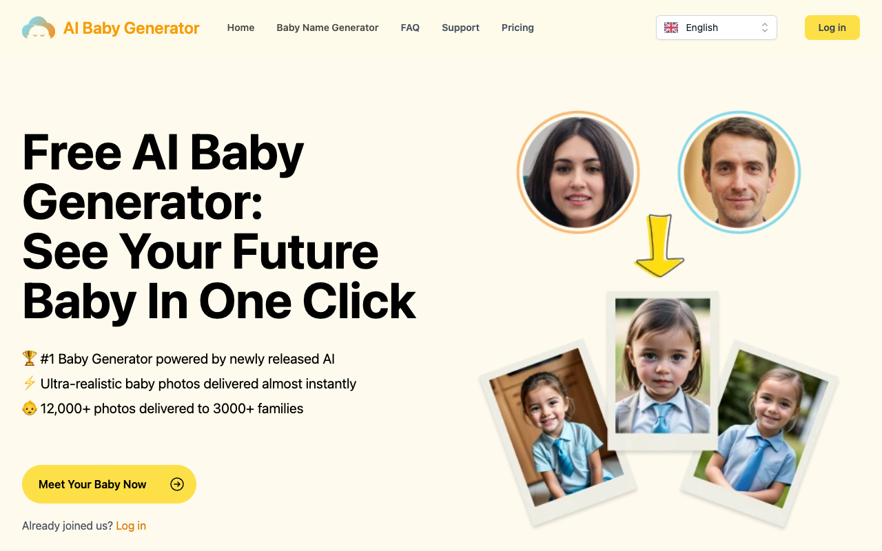 AI Baby Generator - Visualize Your Future Child Instantly