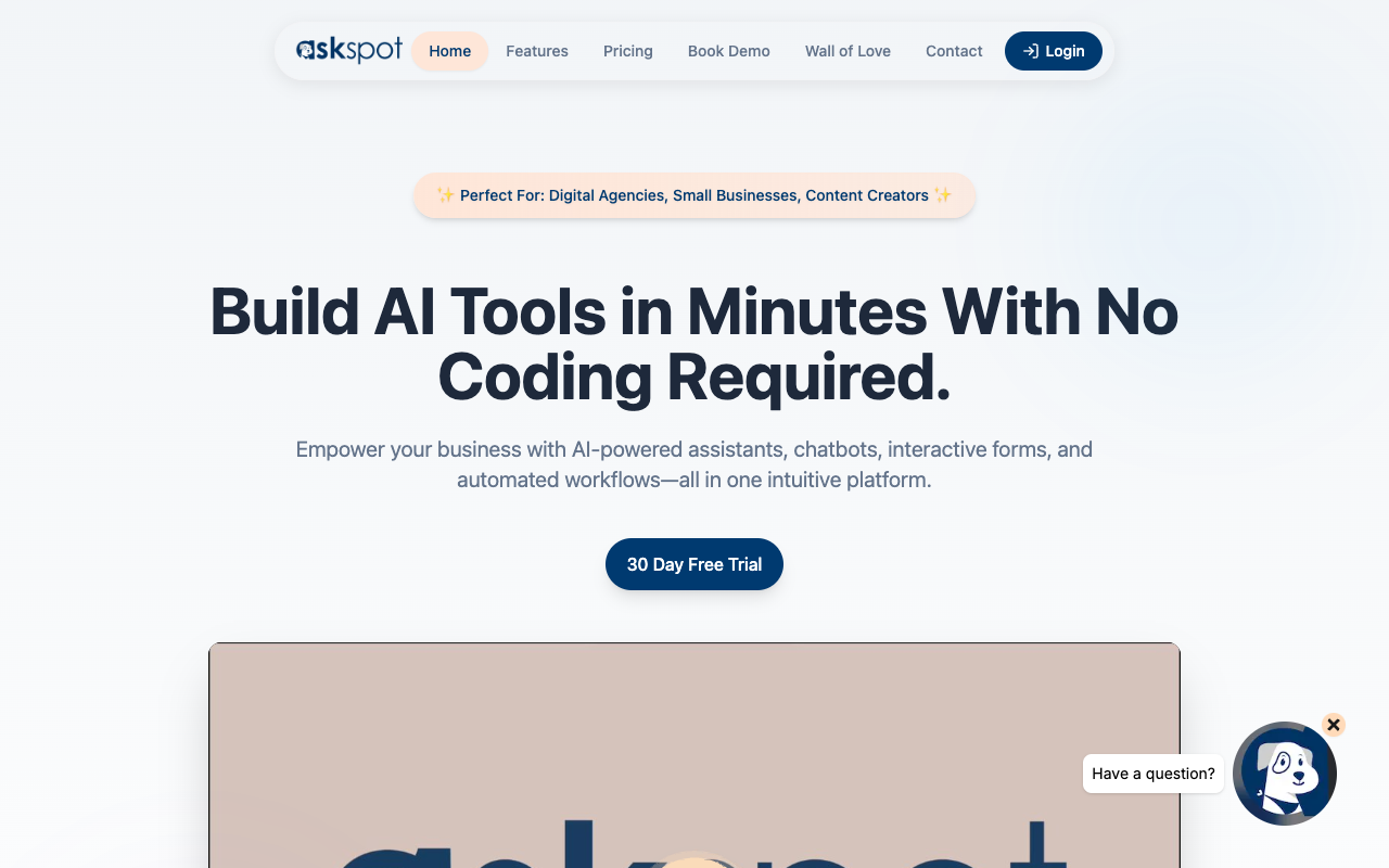AskSpot.ai - Enhance Customer Engagement with Custom AI Assistants