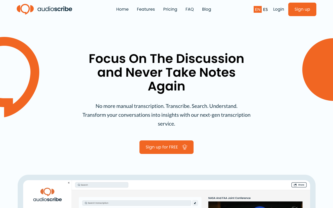 AudioScribe.io - AI Transcription Service for Organized Notes AI Transcription