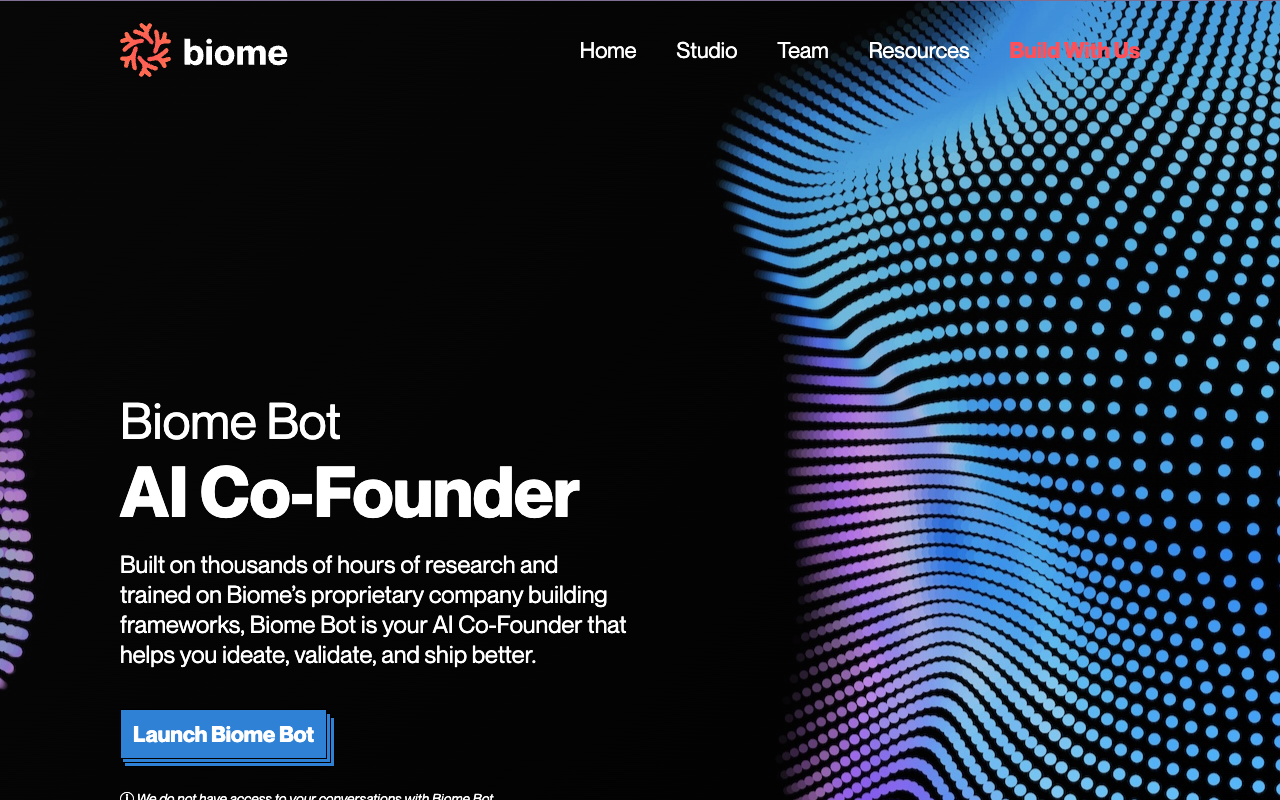Biome Bot: Your AI Co-founder for Startup Ideation