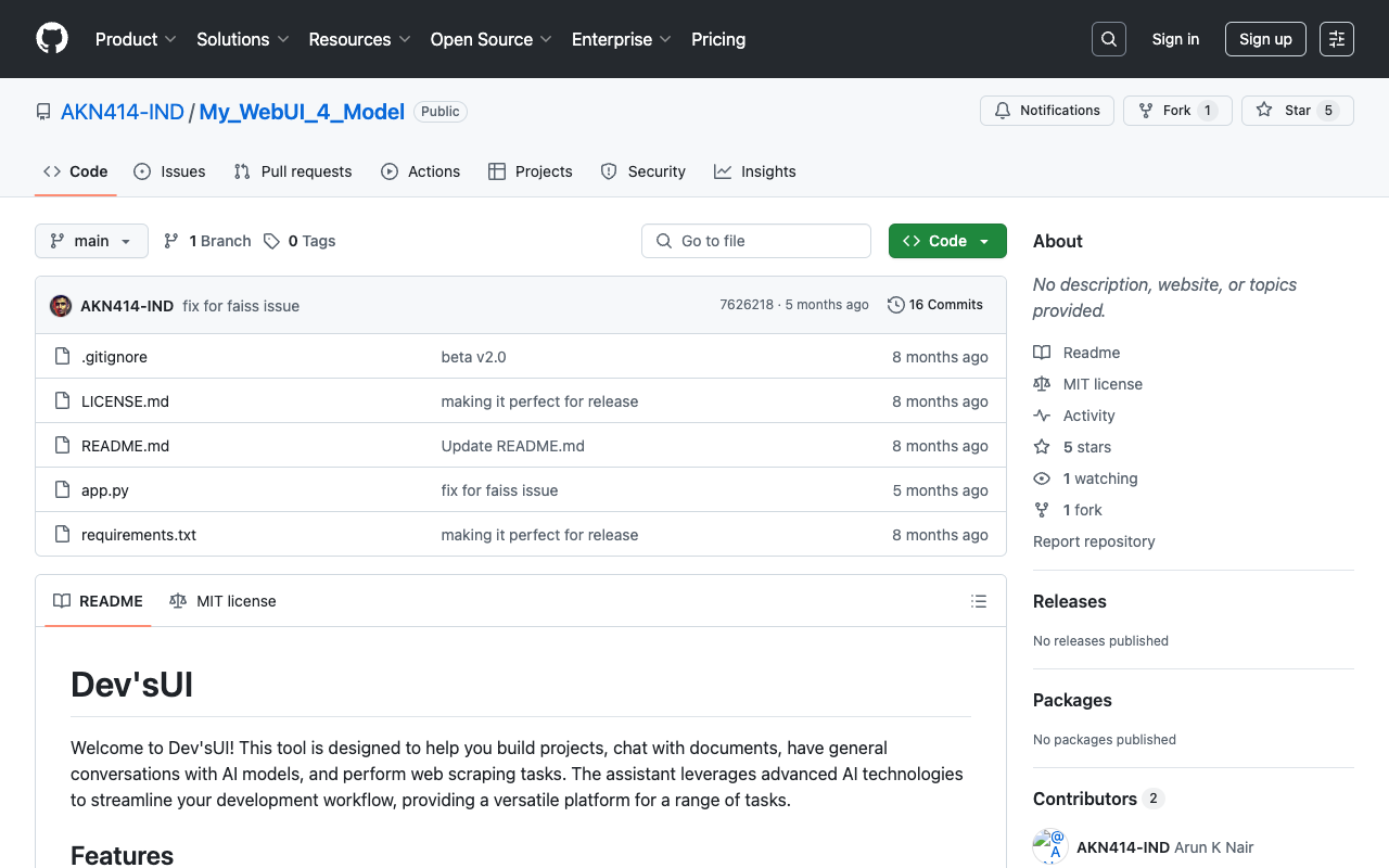Dev'sUI - Your AI-powered development assistant