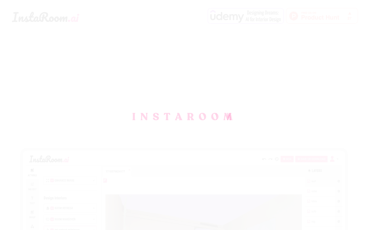 InstaRoom.ai - Revolutionizing Interior Design with AI Technology