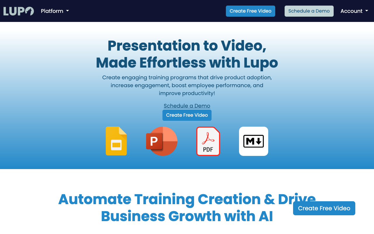 Lupo.ai - Revolutionizing Revenue Growth with AI-powered Training