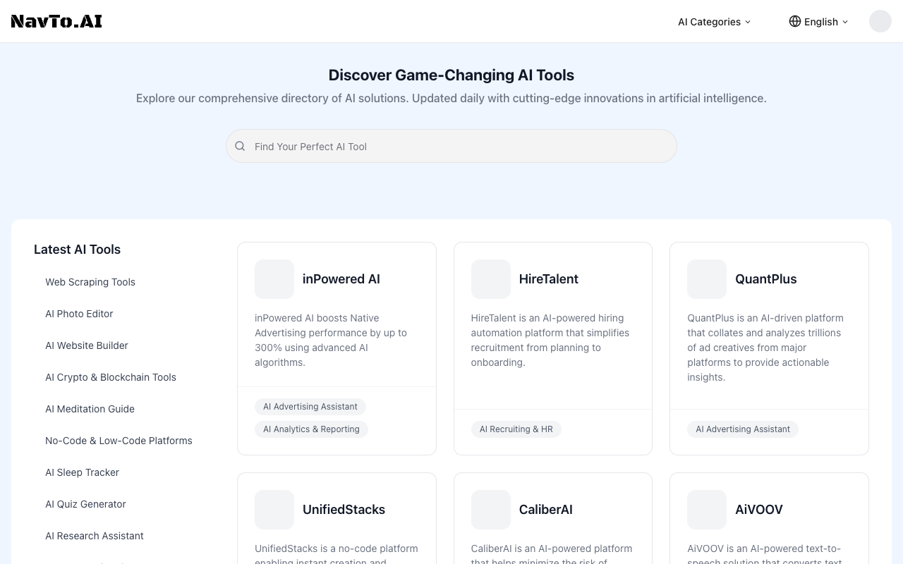 Navto AI Directory - Your Ultimate Source for AI Tools AI Technology