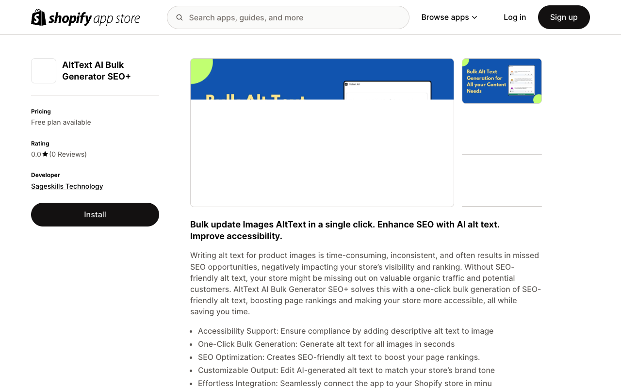 Shopify AltText AI Bulk Generator SEO+ - Enhance Your Store's Visibility