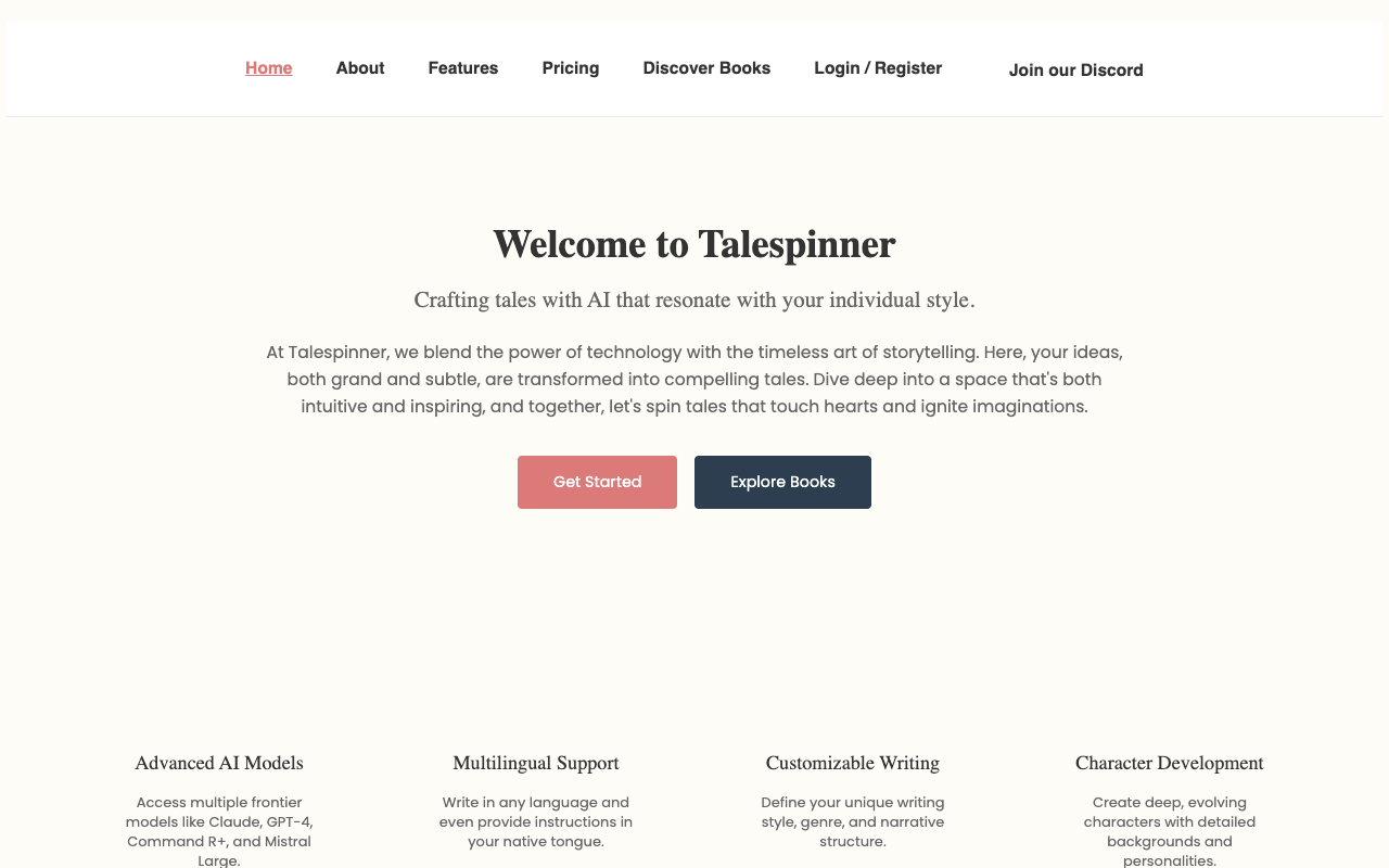Talespinner - Enhance Your Storytelling with AI Assistance