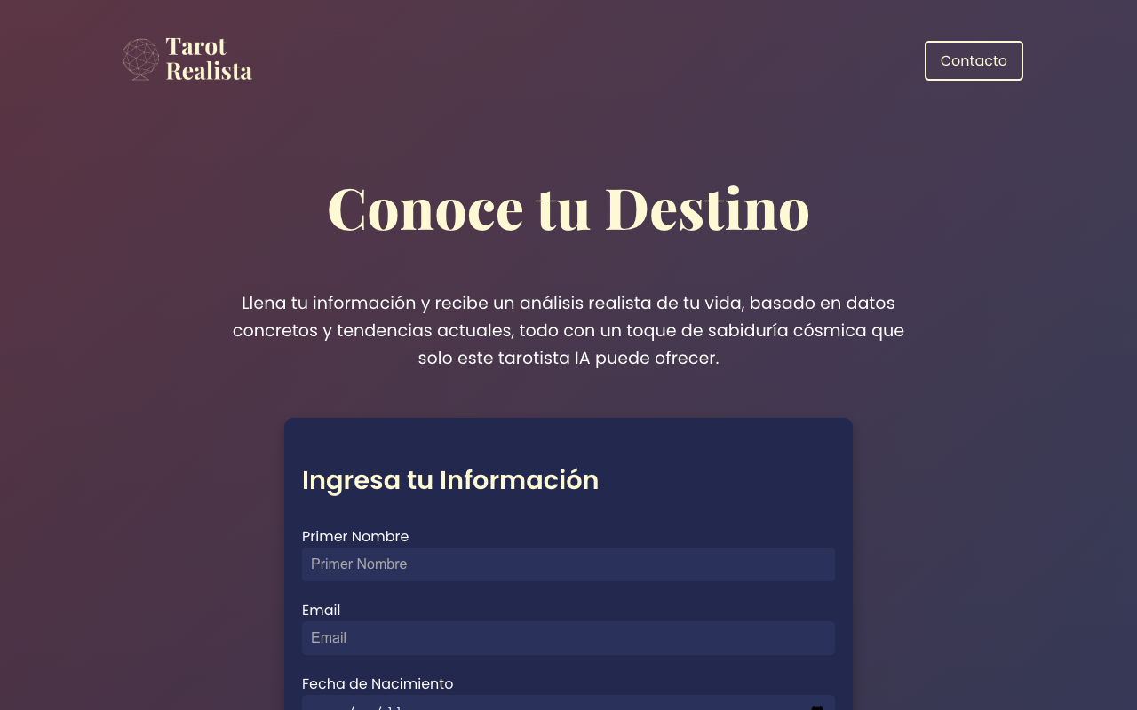Tarot Realista - Your AI-guided tarot for career, finance, and health